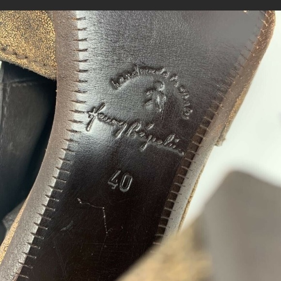 Henry Beguelin Boho Bootie Buckle Heels Sz 40/10 - Picture 6 of 8